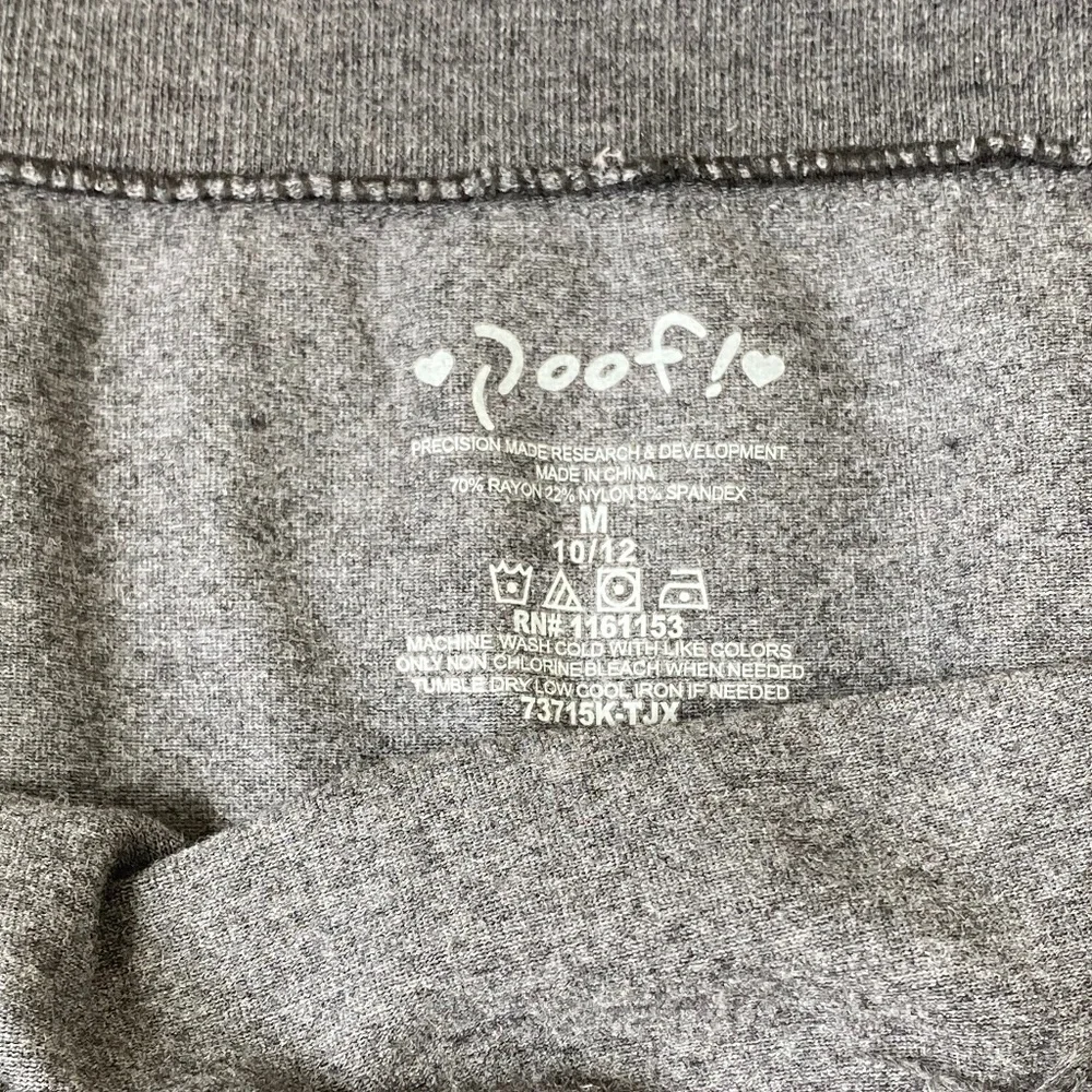 Poof leggings gray girl Medium 10/12